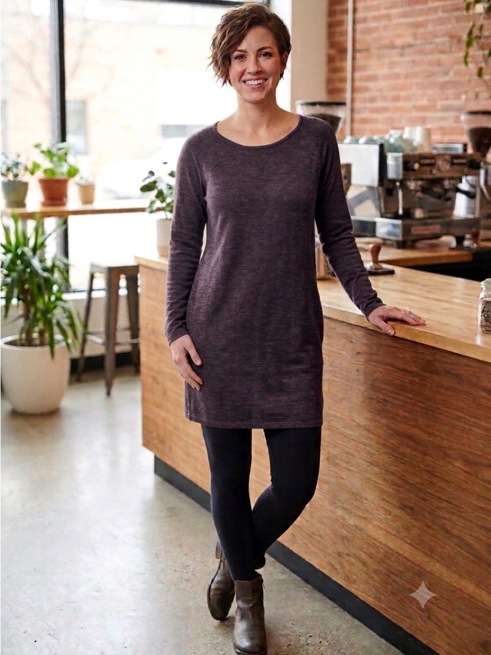 Athleta Long Sleeve Merino Wool Sweater Dress(H-1)
